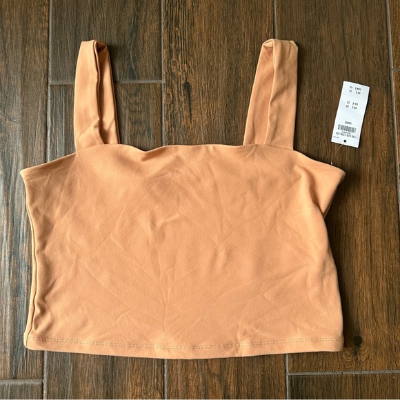 Abercrombie Large Crop Tank Orange Double Layered Seamless Basic Beach Summer - Picture 2 of 4